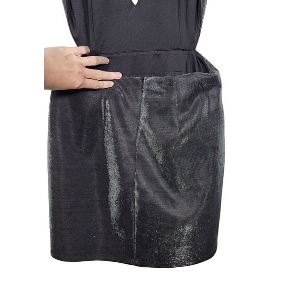 NBD | Revolve Charlie Gunmetal All Over Shimmer Cutout Mini Dress Size S - Picture 7 of 11